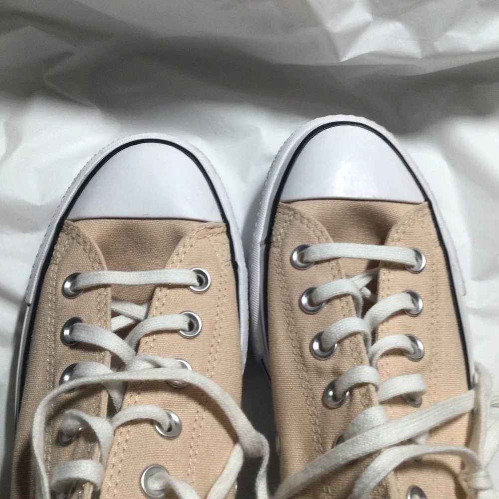 Size 9 Women's Converse All Star Lift Platform Low Coastal Dune Shoes